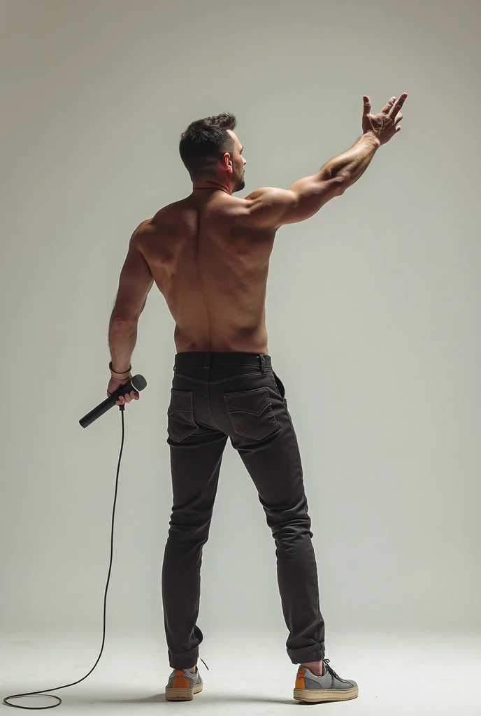 Wide angle,nude ass naked guy,Turn back photo,Korean teenage guy singer idol, cropped blonde hair standing full body shot turn back on concert stage,Spread out two arms. , white socks, nude ass, sunshine,Light from spotlight, multiple audience.