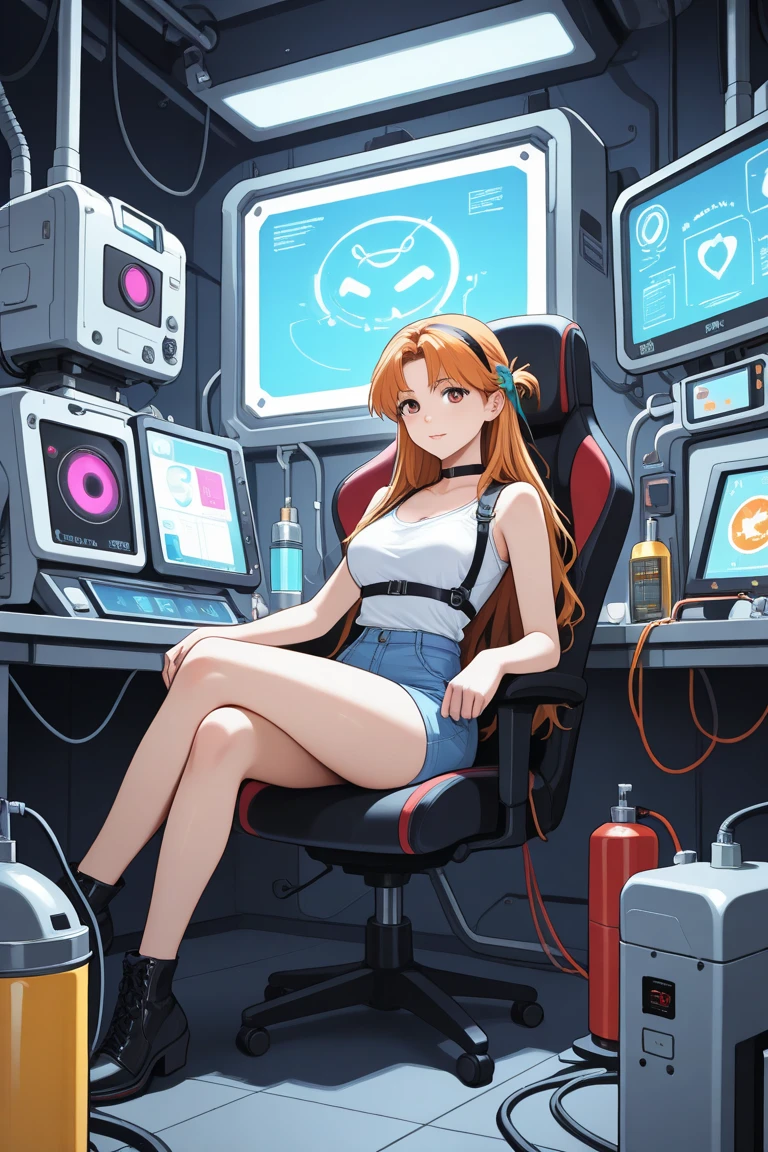 (RAW Photos, Best Quality), (animesque: 1.2), Solo, ((e-sports, Gaming PC made of mushrooms)), ((Mushroom-shaped PC that shines in seven colors)), (((gaming mushroom))), woman playing, enthusiastic, supreme curvaceous beauty, (Gaming Chair), (((Computer Room)), FULL BODYSHOT, ultra-detailliert, Professional Lighting, Photon mapping, Physically Based Rendering,