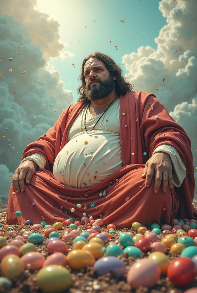god on his throne ruling,Open legs, hair from navel to groin, Swim trunks with bulge, Chubby, Hairy, Bearded, high resolution, ultra-detailed , sharp focus, intricate details
