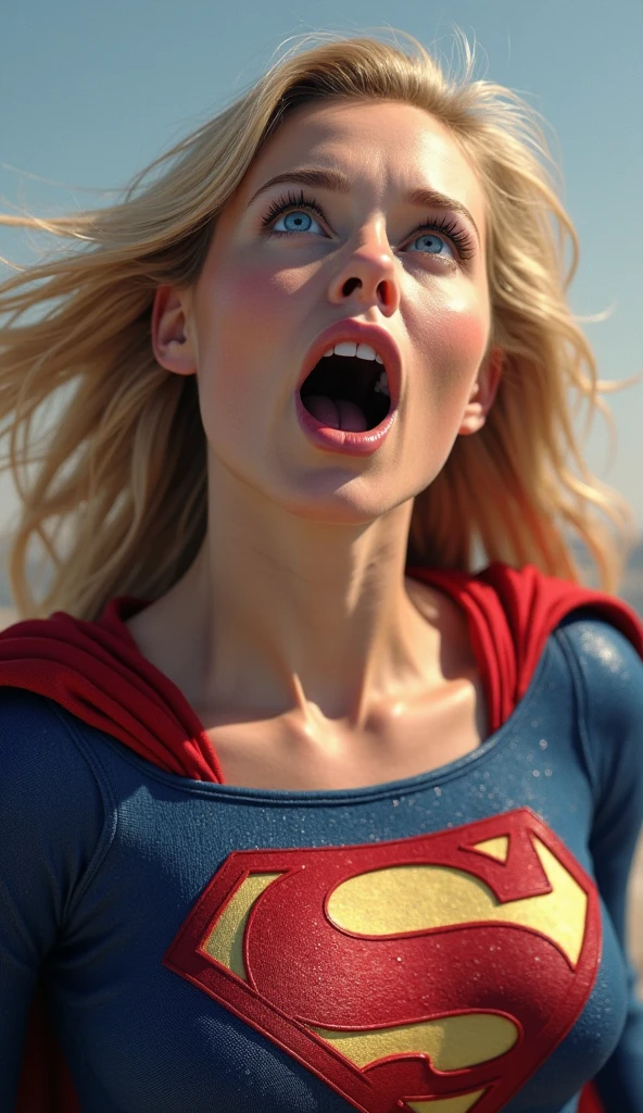 Supergirl, anal fucking by an orc, orgasm face, angry fuck