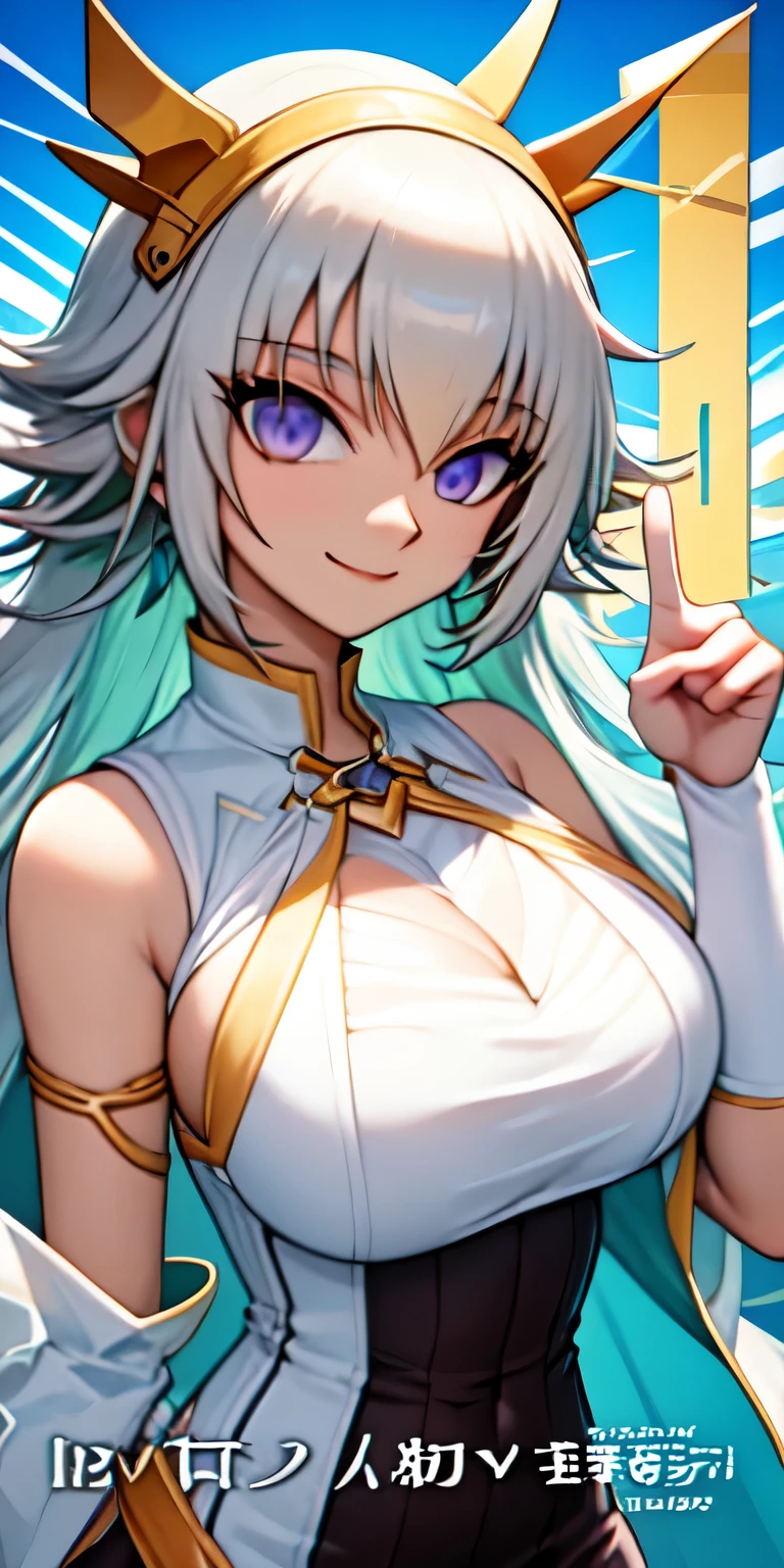 Secelia Dote, presenting armpit, smile,