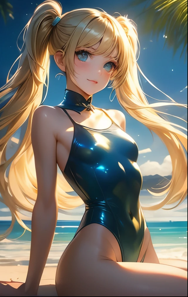 aino_minako、1girl、aunty、mature、A MILF、Older、age 40s、MILF、solo、blonde_hair、one_eye_closed、long_hair、rating:safe、one-piece_swimsuit、orange_tanksuit 、gold_tanksuit、competition_swimsuit、orange_competion_swimsuit、gold_competion_swimsuit、swimsuit、highleg_swimsuit、breasts、lagre_breasts、big_breasts、bow、shiny、hair_bow、red_head_ribbon、blue_eyes、shiny_clothes、grey_background、half_updo、red_bow、open_mouth、erection_nipples、sailor_venus、shiny_skin、covered_navel、cowboy_shot、smile、thigh_gap、shiny_hair、outdoors、ocean