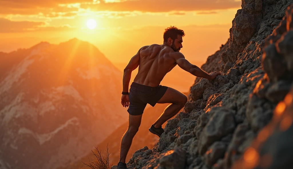 Stand firm and take a stand、Running vigorously up the steep road、「I don't want to give up」「I don't want to lose」As exemplified by the figure of a man driven by the overwhelming desire to、Vividly expresses the strong passion and determination of someone trying to achieve something