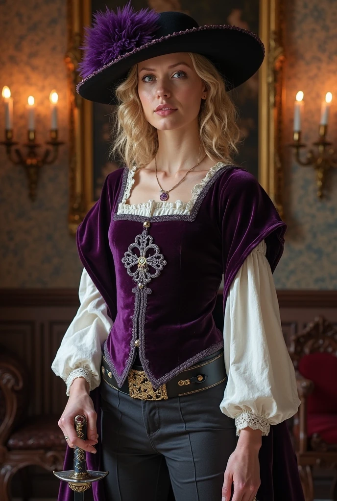 dark fantasy, middle aged brunette woman with one adult braid over shoulder, resembling Jennifer Lawrence, medieval aesthetic, fantasy, doctor, off shoulder layered dress