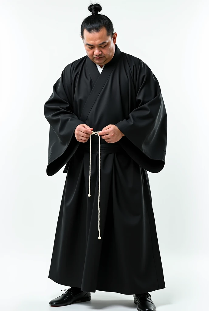 "A ninja in traditional black attire, with a hood and mask covering the face, using a modern smartphone. The setting is a serene Japanese garden with a pond and cherry blossoms in the background. The ninja stands near a stone lantern, subtly illuminated by the lantern's light. The smartphone screen is visible, showing a map. This juxtaposition of ancient and modern themes creates a unique, intriguing scene."