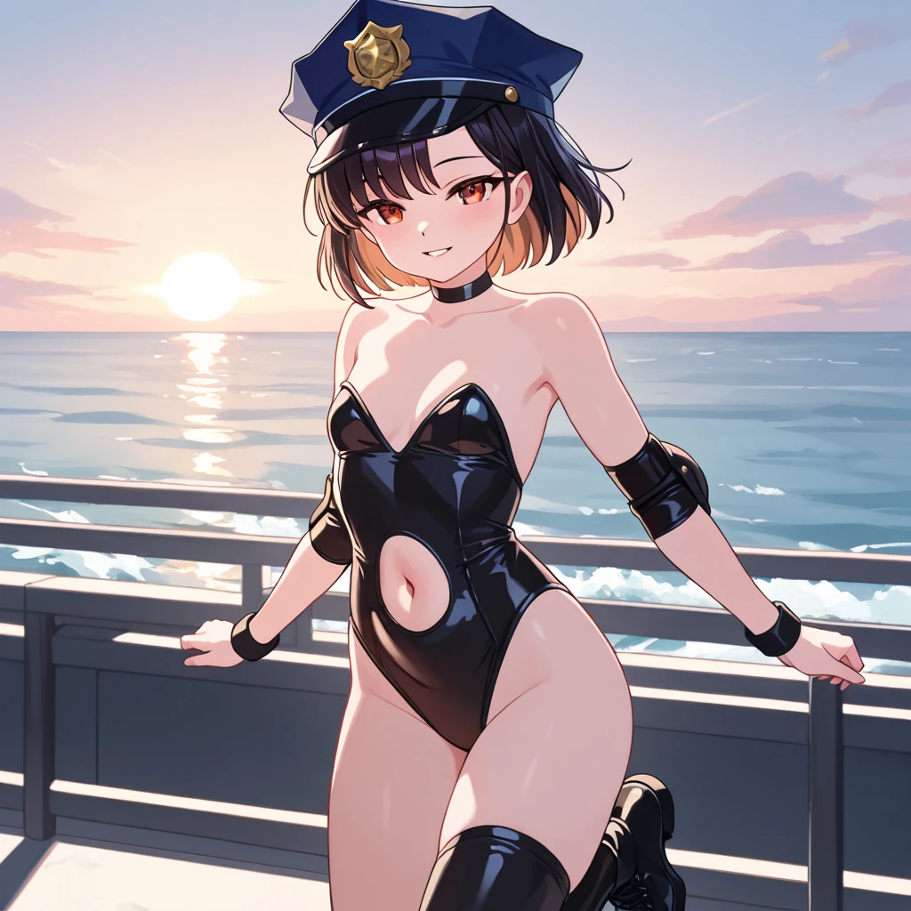 (masterpiece), best quality, highly detailed, detailed background, cinematic lighting, outdoor, 1girl, medium hair, medium breasts, leotard, bare legs, gloves, light particles. glow, magician, tuxedo, sparkling