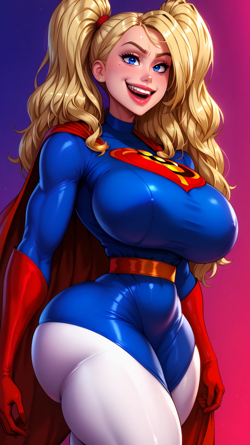 female, ((muscular)), ((massive breasts)), ((superhero))
