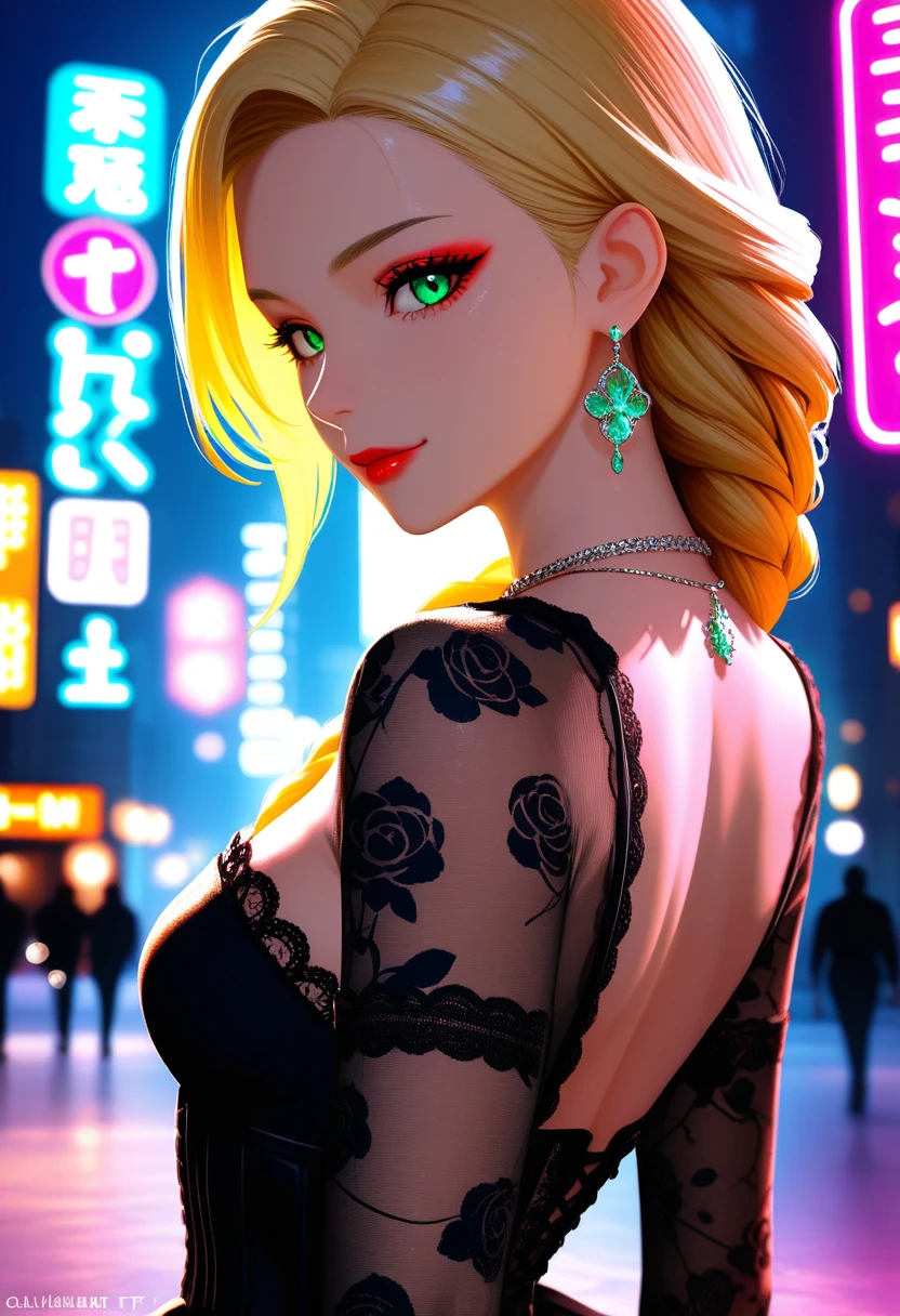 Characters Na Ritchie Black Hair Style Morticia Addams Cartoon Female Image .cartoon style illustration, Cartoon art style, Cartoon art style, Digital illustration style, Highly detailed character designs, Digital Art Details, City Fan Art, Portrait design, Beautiful digital illustration, High quality portrait, Comic Art, young man expressing sexual desire. Beautiful round breasts,a happy expression ,Extra large breasts,One is a hot blonde,