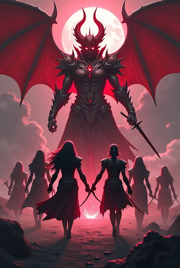A team of colleagues: A demon with the crown of hell, a young man with the power of darkness who controls illusory branches and tentacles, a half-angel, half-demon man who possesses the beauty of Lucifer, but who shows imposing power, a short boy with an innocent and fragile face but who is the extremely powerful leader of the organization, and other supporting characters with their respective powers and peculiarities.