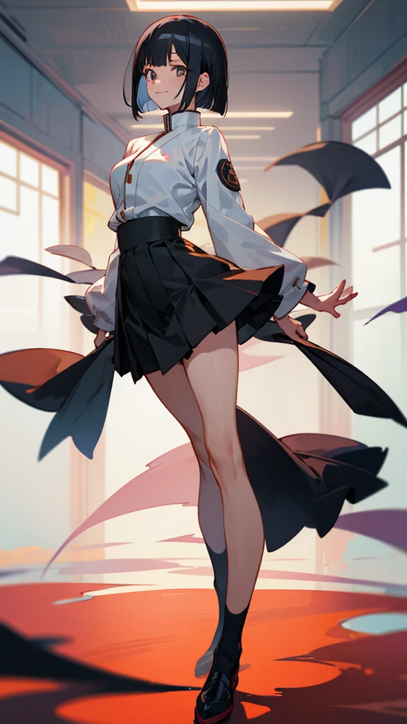 Black short hair loli