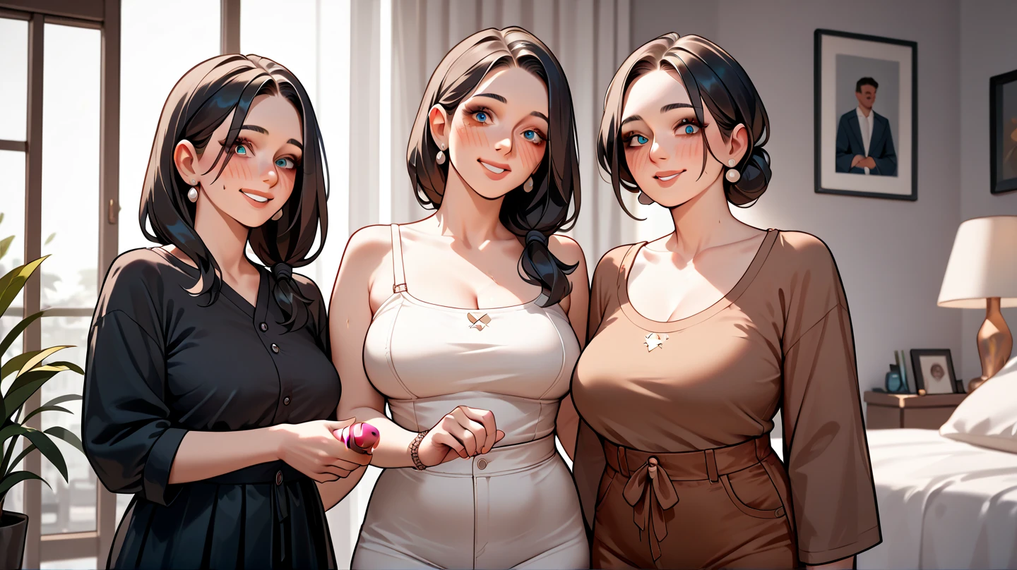 Huge breasts、blush、Sweat、In the heat、smile、
{Highest quality}, {so beautiful}, {Very detailed}, {Best illustrations},Life、slim:1.5、Sleeveless High Neck Knit(tight)、black long maxi(tight)skirt、Are standing