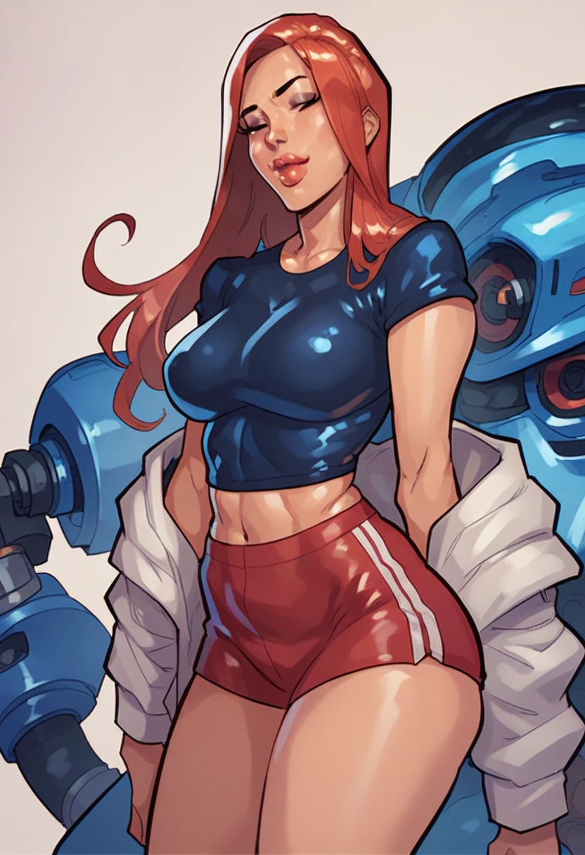 cartoon style:1.2), women, Krista Allen, draw ART Artline, background a spaceship, spanish woman, woman cartoon, sexy clothes , fearless and super brave girl , cartoon style illustration, cartoon art style, cartoon art style, digital illustration style, very detailed character design, cute detailed digital art, City fan art, portrait character design, linda digital illustration, High quality portrait, comic art, character design portrait, White background. Busty without clothes and very big breasts, perky tits, Cartoon style female character dressed in sexy lace lingerie and garter belt, Beautiful character pose in dynamic pose, with sheer stockings and beautiful breasts, well defined body, delicate and sensual, cartoon style, digital illustration, J. Scott Campbell style
