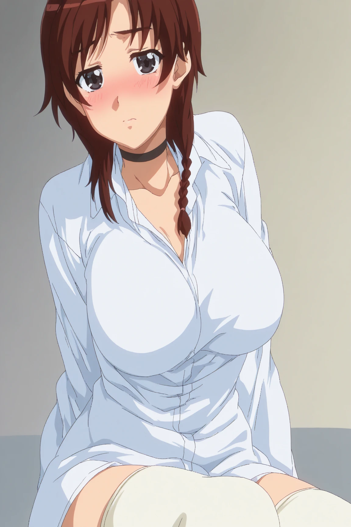 ((最high quality)), high quality, High resolution, Absurd, Very detailed, Best Anatomy, Detailed eyes, Perfect Eyes, Mature Woman, Namiend, No pants, No pants, No shirt, Twin tails, Brown eyes, White While taking off his shirt, Orange Hair, short Twin tails, Folded sleeves, ((Detailed nipples)) show off nipple Big Breasts Beautiful breasts Cleavage Emphasis Butt Emphasis A boy grabs her breasts from behind nsfw, (breast squeeze:1.3) (bra lift) bare breasts ((pubic hair)) ((nsfw)) cum bukkake orgasm M-shaped legs Squirting
