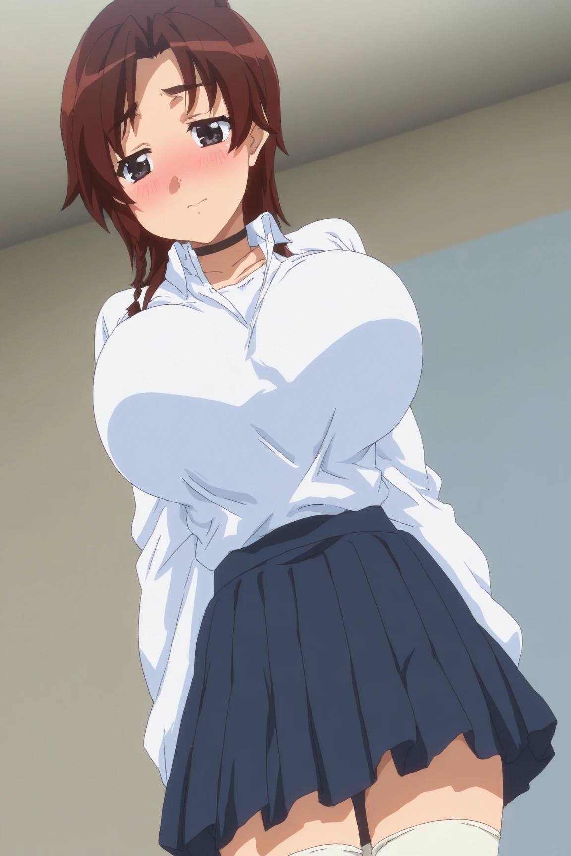 （haruka morishima）３d、3D、High resolution、girl、cute 、Thick pubic hair、Nipples、Thighs、Eyes of Love、Sweaty、Sweat in the crotch area、Young Face、beautiful, 写真のようにGenuineな画像、In detail、High resolution、masterpiece、4K,8k.Genuine、Ultra Clear、School、Desk and chair in the background