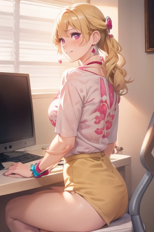 (masterpiece, vibrant colors, high quality, 64k, uhd, extremely detailed eyes, extremely detailed face, extremely intricate, professional)
BREAK
<lora:LucyMann1.0:1>Lucy  Mann, yellow hair, purple eyes, freckles,1girl, red headband, black shirt, (((exposed shoulders))), white pants, black belt,
BREAK
indoors, office