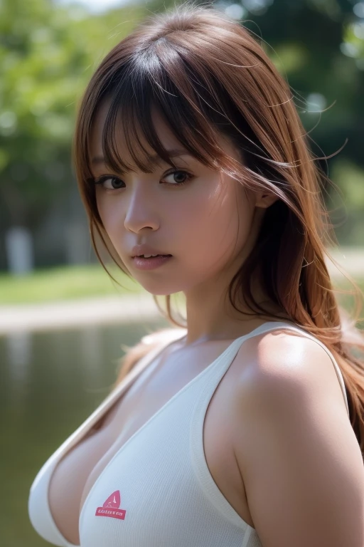 Japan Woman standing. full body, 1 sister, Extremely nude, slender, super big chest, bunk, Very wet, Very long hair, Wet hair, Best quality, Best resolution, extremely realistic face, extremely realistic eyes, unusually heavy breasts, unbelievably huge breast, extremely realistic nude, sexy for, Very wet, , BDSM, slaves,low chest,humongous large breast
