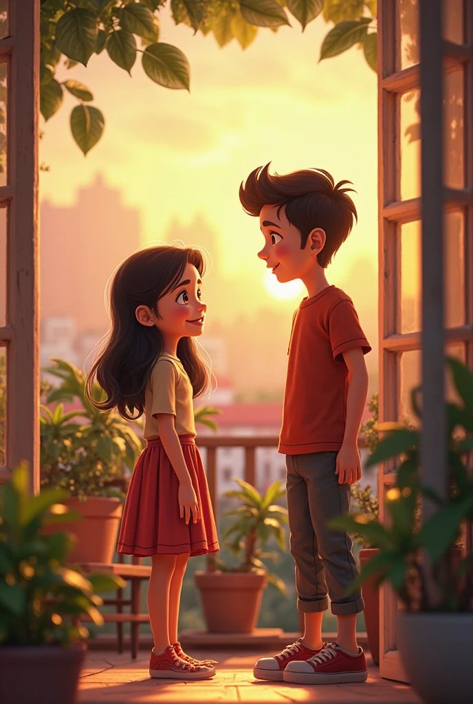 Scene 2: Ali and Zara Meeting
Prompt: A shy boy and a kind-hearted girl meeting for the first time in a classroom. The classroom has large windows letting in natural light, with traditional Pakistani art on the walls.