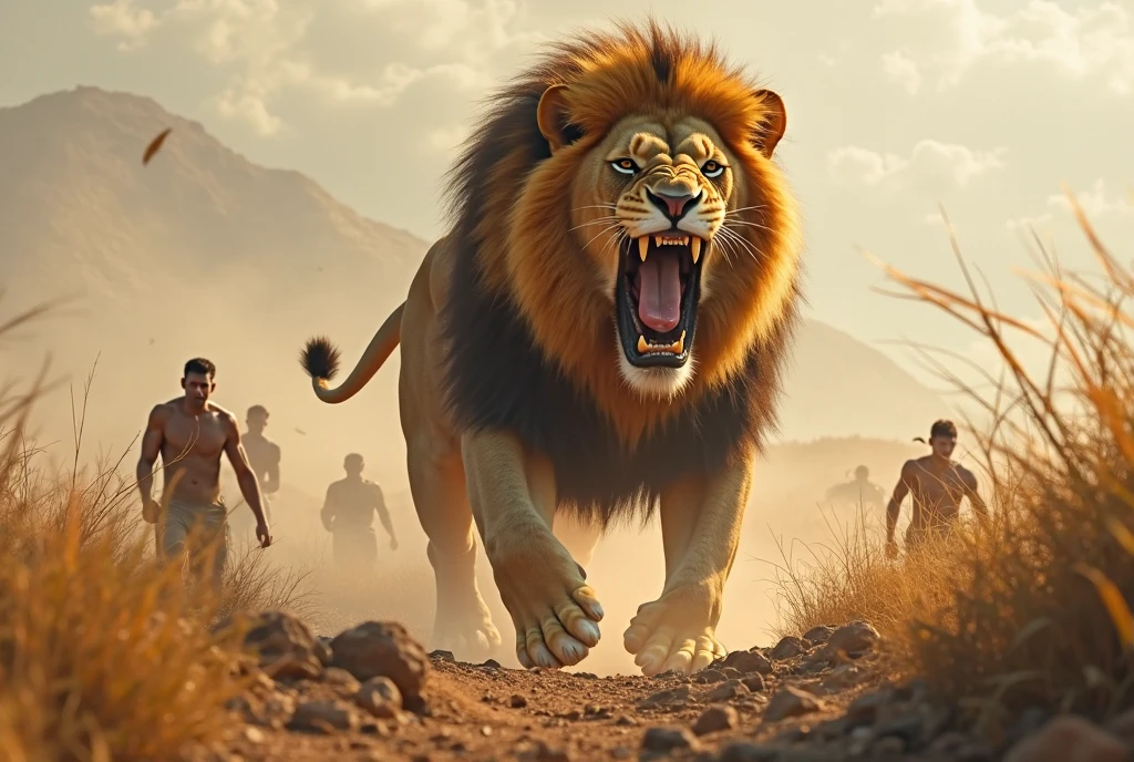War between monkey and lion