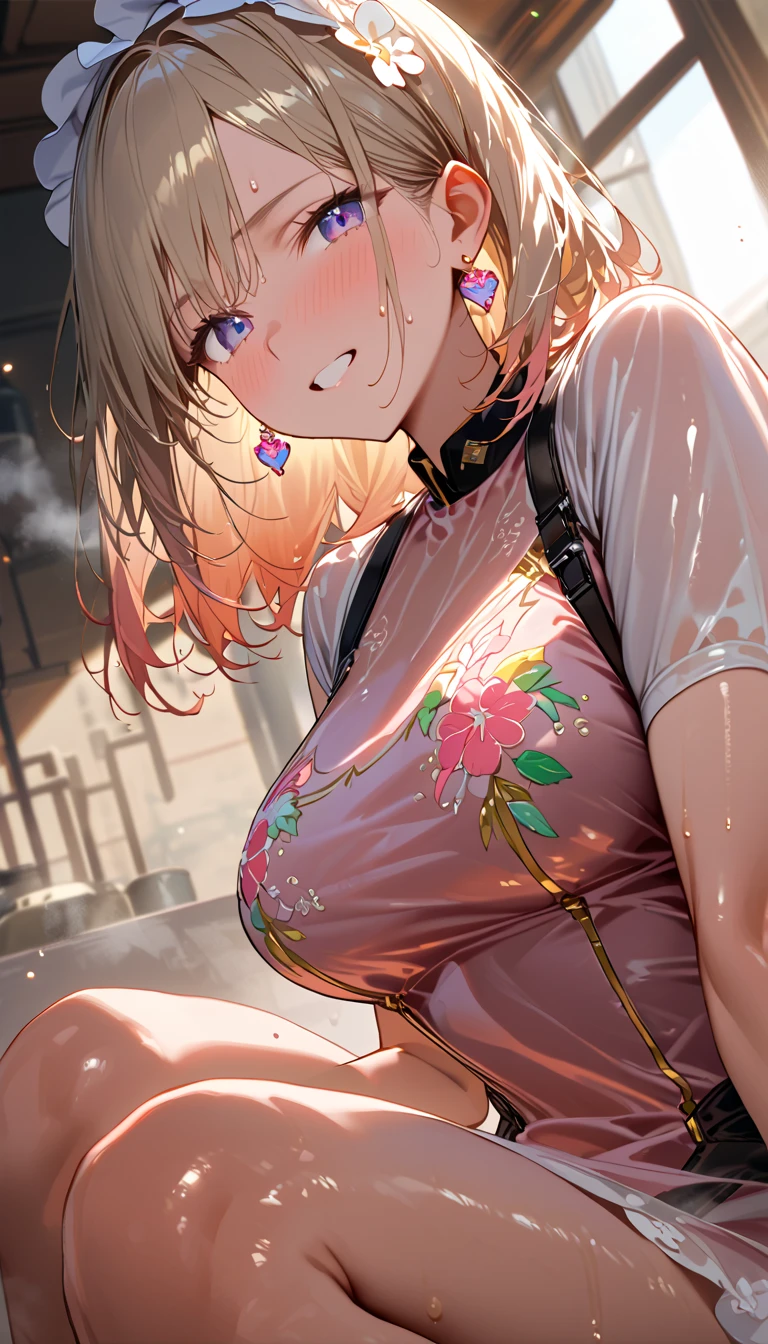 Best image quality、High resolution、masterpiece、super high quality、Spread your legs wide、Khaki embroidered bra、Khaki embroidered panties、Scream with hollow eyes、Sweaty、Showing panties、In underwear、Cowboy Shot、Heavy breathing、Blushing、4K quality、Spread your legs、Spread your legs、Black knee socks dig into her thighs and her panties are wet with love juice、Sexy Face、Pay attention to the panties、Shooting from below the crotch、、Voluptuous thighs、Whipped ass、heart、Shake your hips up and down vigorously、Insert panties by shifting