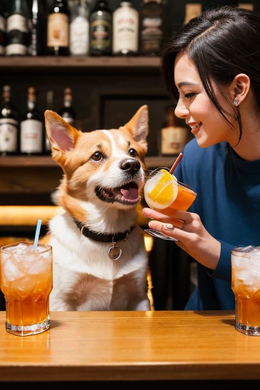 cheerful foxes toasting beer with cruise symbol