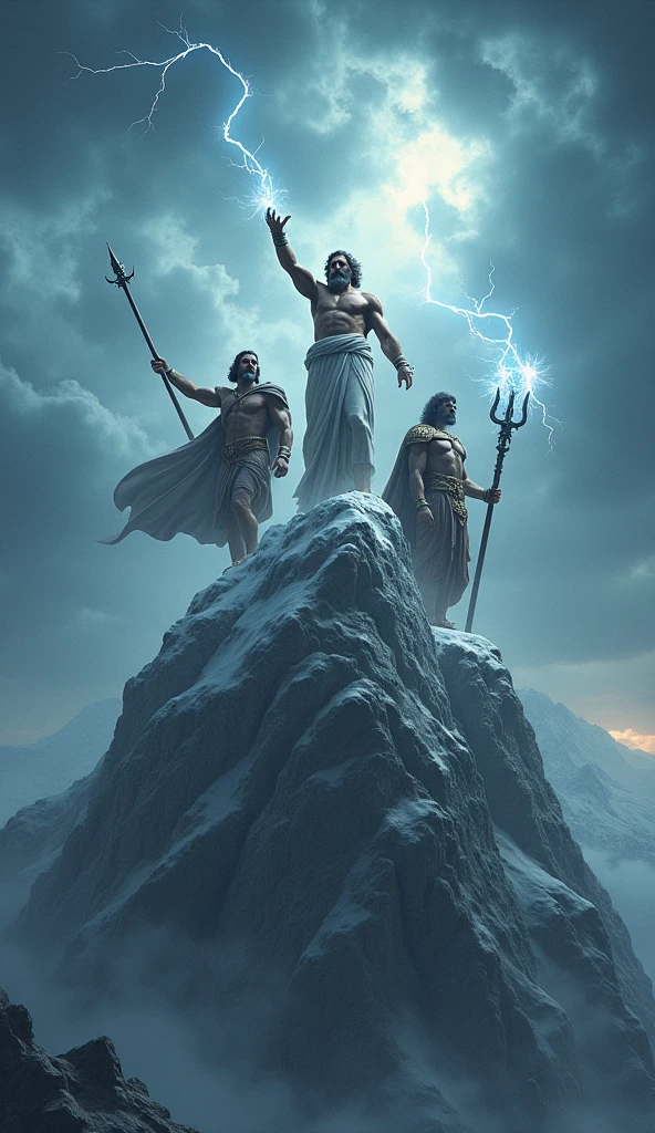 "Visualize Zeus and his brothers sealing the Titans in the depths of Tartarus as punishment for their rebellion."
