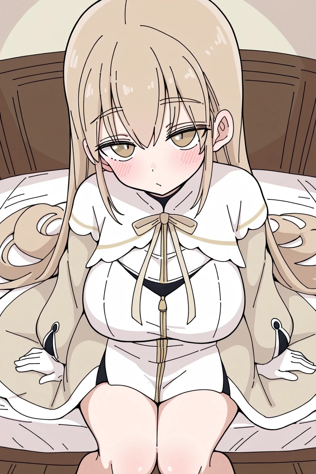 score_9, score_8_up, score_7_up, source_anime BREAK 1girl, solo, shirogane reika, 1girl, female focus, very long hair, blonde hair, wavy hair, forehead, hair vents, yellow eyes, looking at viewer, smile, blush, sidelocks, collarbone, large breasts, cleavage, covered navel, thigh gap, gluteal folds, floating hair, leotard, fake bunny ears, playboy bunny cosplay, alcohol, <lora:Shirogane_Reika_Saimin_Ryoujoku_Gakuen_for_Pony:1>, detached collar, detached cuffs, pov, heart-shaped pupils, fellatio, oral, penis, 1boy, wooden floor, rating_questionable