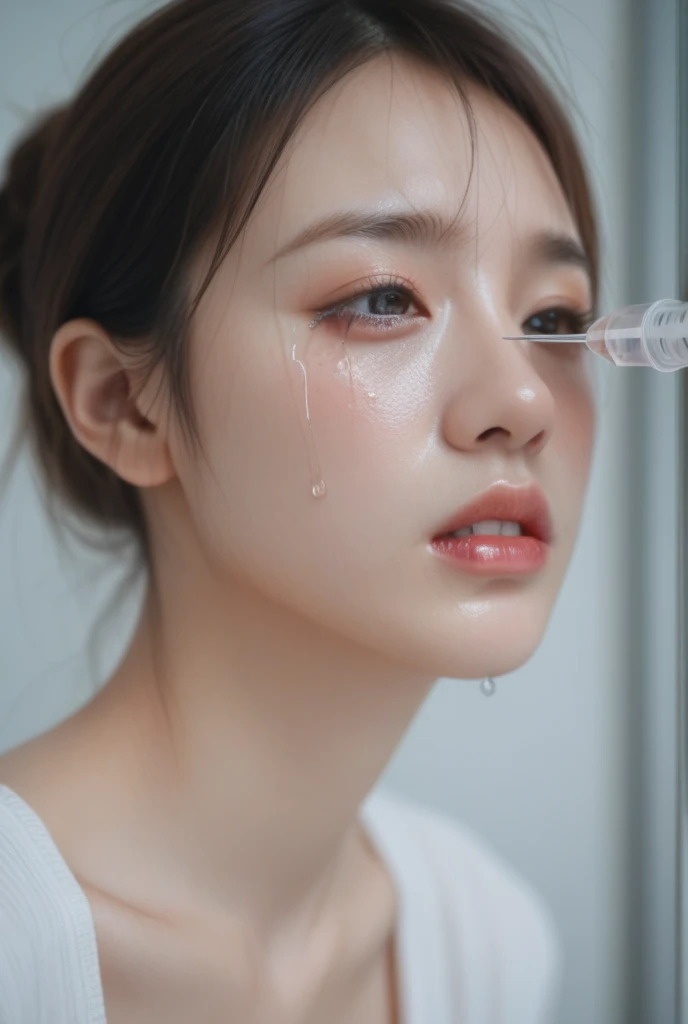 (((One Woman、One Face:1.5)))16K、Photorealistic、Highest quality、masterpiece、Ultra-high resolution、RAW Photos、Realistic、Bright lighting、Face Light、Smooth Professional Lighting、looking at the camera、alone、Adult female、Beautiful woman、so beautiful、Realistic skin texture、Glowing Skin、Moisturized Skin、Realistic eye and facial details、Perfect Style、Model Body Type、Beautiful Eyes、Big eyes、Inconspicuous tear bags、slim、Big Breasts、Very good、Camel Toe、My nails aren't long、Very long hair、((Black Hair、black eye))、Looks happy、Beautiful hip line、Fantasy Dress、