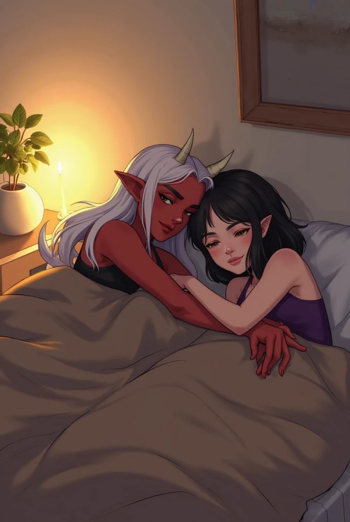 score_9, score_8_up, score_7_up, score_6_up, score_5_up, score_4_up, (source_anime), 2girls, size difference, breast sucking, very small breasts, giant woman, a little kid girl, breast milk, Full body , bedroom, Night, succubu, Lights out, dark, Dark room, no lighting