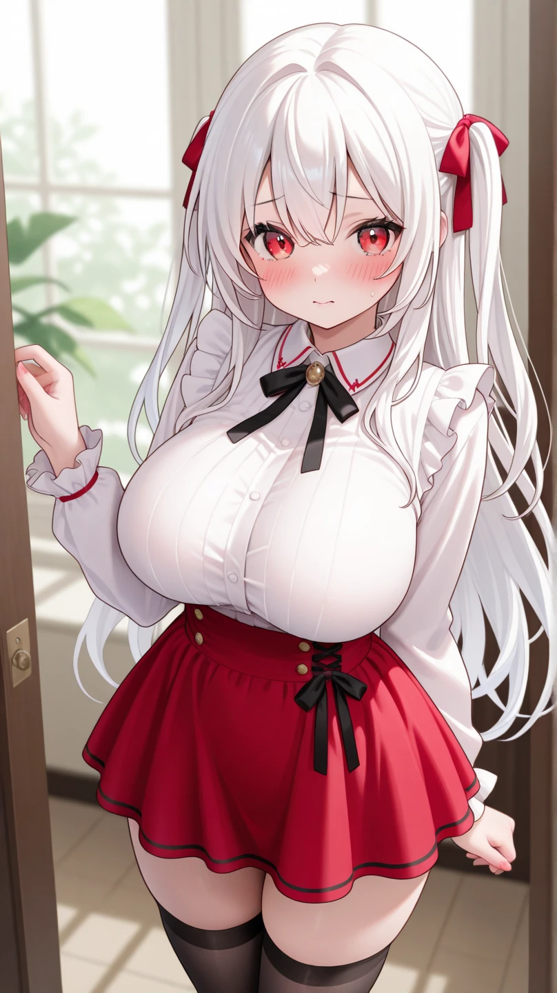 Dragon Maid、Big Breasts、Silver long hair、I'm serving you、Background mansion