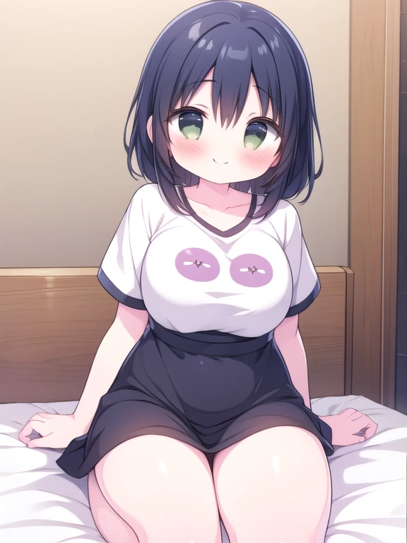 master-piece, bestquality, 1girls,, View viewers from front, HD, slight smile, massive tits, cleavage, under , tights cloth, , tiny body, under tits cleavage, look down, wide hips, yamadaryou,