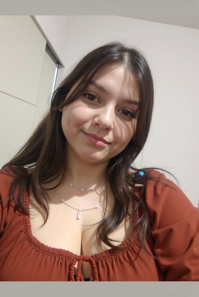 realisitic, leave her completely naked, big boobies