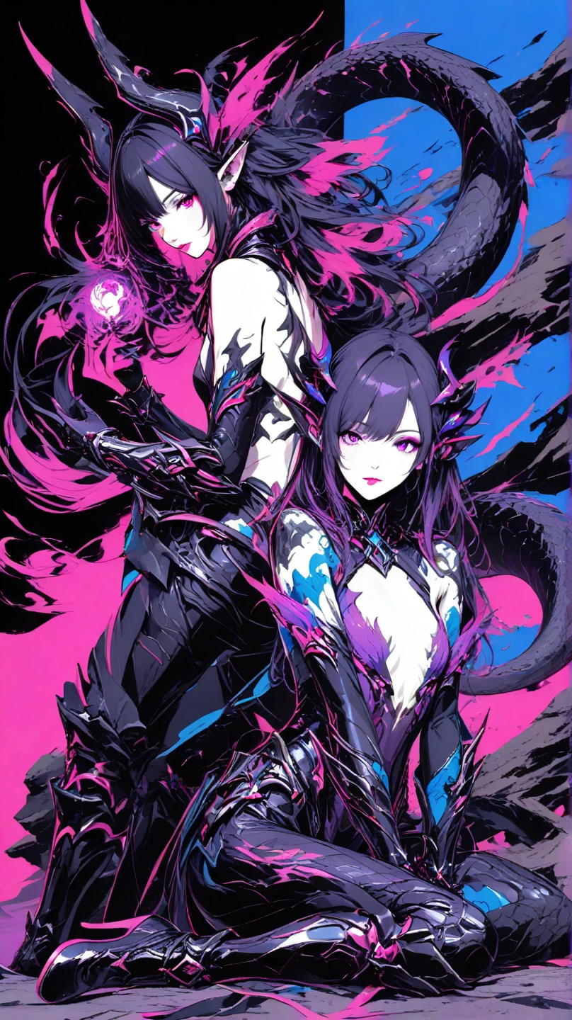 Generate the same character as the image, Full HD, 4K, no blur, keep the color mix of red and black, the  anime style character, change the character&#39;s clothes, cute character,