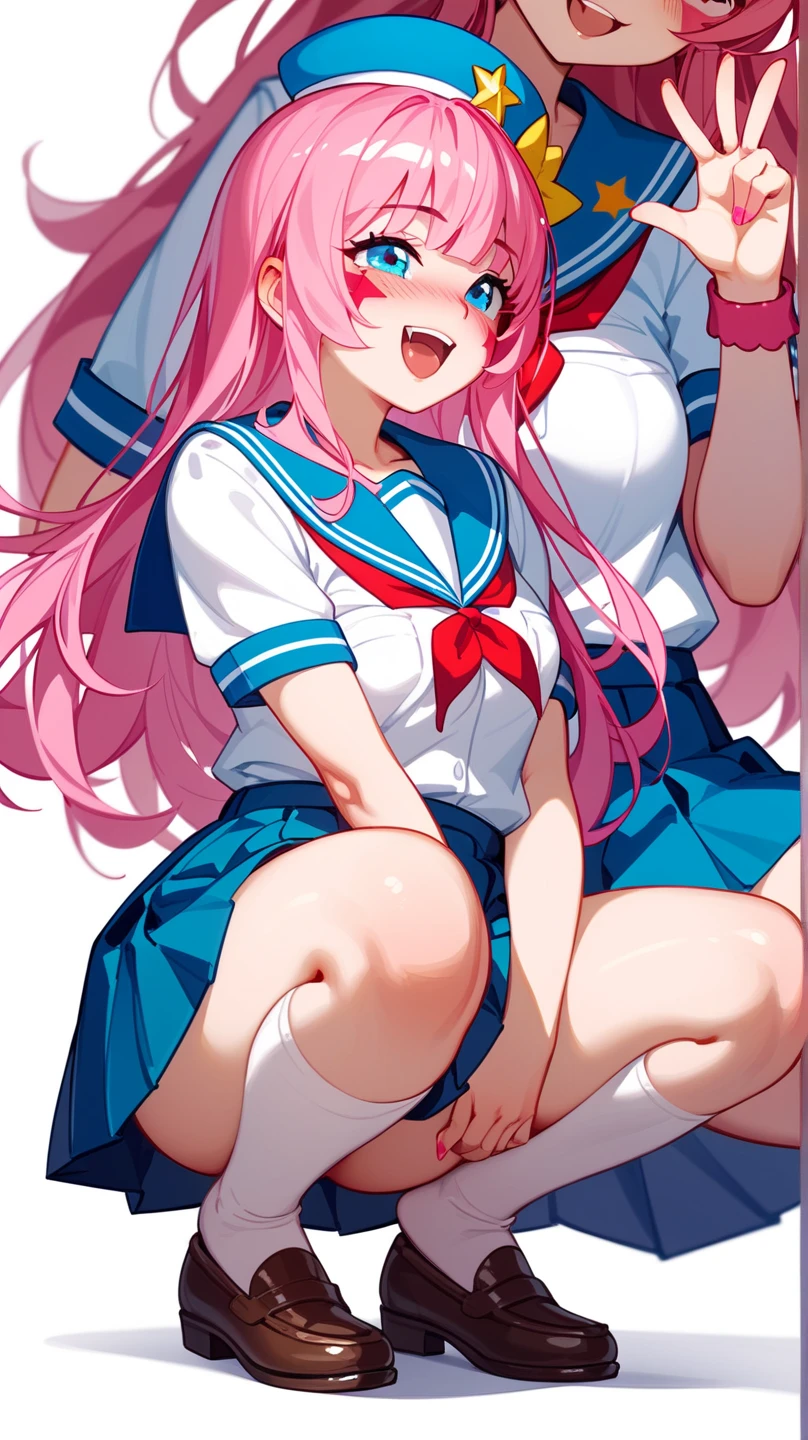 (best quality, masterpiece:1.2), ultra detailed, extremely detailed eyes and face, natural skin texture, detailed skin, natural lighting,
chibi, 1 girl, , early teens, (cut twintails, pink hair, shiny hair,
(small breasts),
BREAK cheerleader, white and red crop top, white and red sleeveless shirt, midriff, red miniskirt, red pleated skirt,
BREAK (orgasm face, closed eyes, aroused, open mouth, gasp, blush cheeks, saliva trail:1.2),
BREAK (vaginal penis), (a man), hetero, (lying on back:1.4), (lady spread legs:1.3), (m legs:1.4), (intense Sex:1.4), (cum out:1.2),
bedroom, bed, from above,