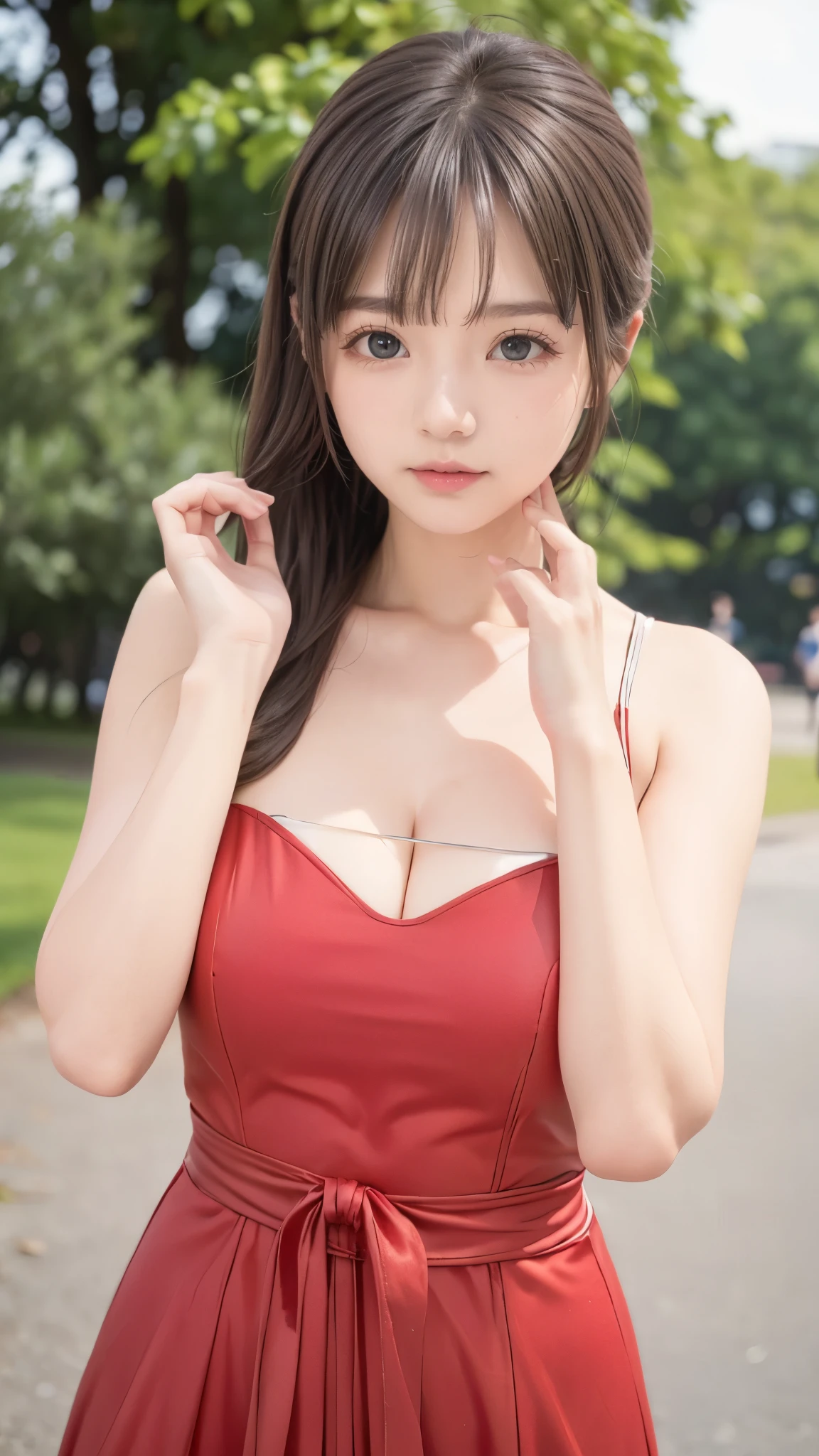 no, Highest quality, Photos in RAW format, realistic face, สาวสวยอย่างnoน่าเชื่อ, cute, slick, My hair is smooth and shiny., Depth of the written border, High resolution, Superb details, Full Waist Pose , Upper Knee Pose ,Outstanding Student, realistic student, Sharp focus, Bright cinema lights, small, (small breasts:1.2), (thin, , gentle), สะโพกthin, (thin waist:1.2), Delicate and sexy collarbone, (sailor suit:1.2), (Lifting sailor suit to show off a small cute bra:1.5)))、