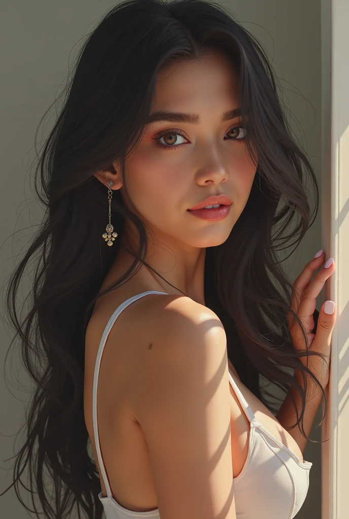 Nude indian girl with white skinny.