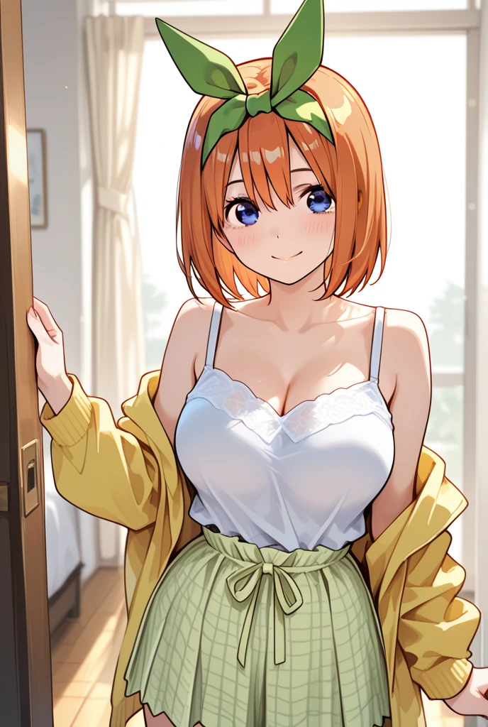 (((masterpiece))),fuyumi itadori, Anime girl characters, 1girl, solo, looking at viewer, medium hair,orange sky hair,black eyes, cleavage, closed mouth, collarbone,Naked, tall girl, horny, big ass, beautiful face,Charming, anime visual of a cute girl, screenshot from the anime film, & her expression is solemn, ahegao face, in the anime film, in an anime, anime visual of a young woman, she has a cute expressive face, still from anime, perfect breasts, she is tall, All bodies visible, ahegao face, the face is ahegao, she is horny, A perverted face, she so perverted, she smile so perverted, hd picture, 4k quality, details of the face is so good,bigger breasts