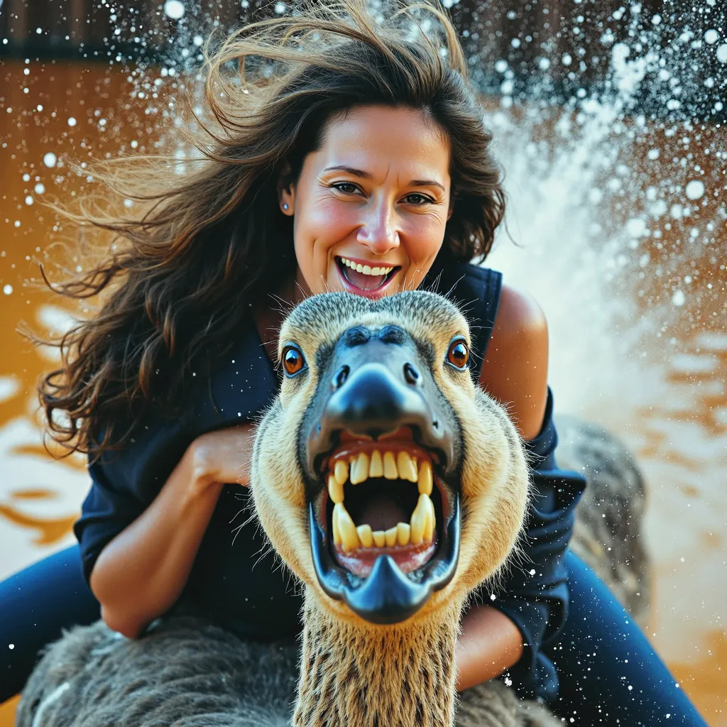 Скачущая на ламе 😍