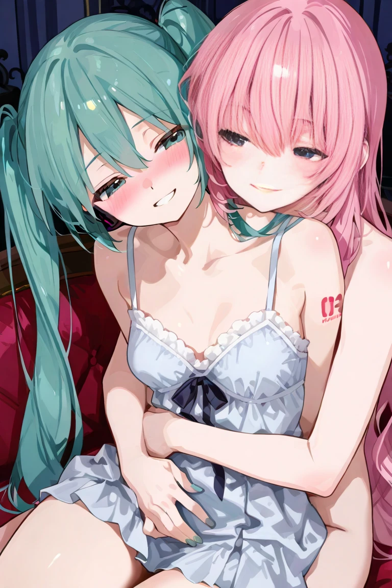 sex, hentai, slime, Couple, bedroom, Bikini, cat's ears, tentacles,