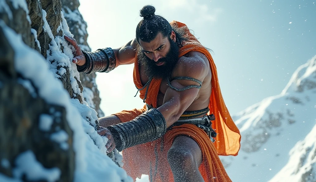 when Ravana reached the mount kailash peak, Shiva just pushed him off with his feet. Ravana went sliding down the South Face of Kailash. They say his drum was dragging behind him as he slid down and it left a furrow on the mountain all the way down.