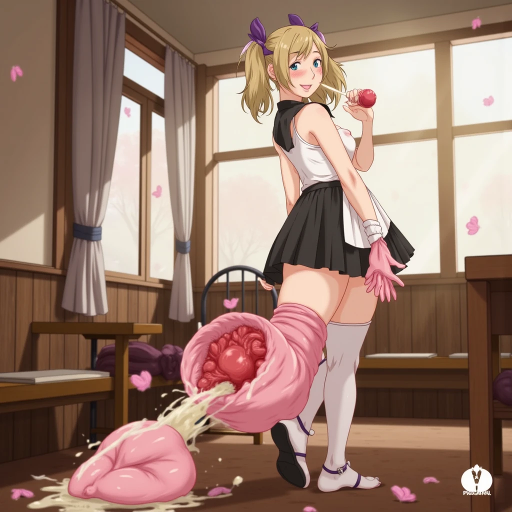 Highest quality,Highest quality,One girl,10 years old,Mouth closed,orgasm,blush, Sweat,Nanoha Takamachi,Takamati Nanoha,Twin tails,Hair Ribbon,((One Piece Uniform:1.3)),classroom、White panties、Squat、Look at this、skirt、Attacked by tentacles、Tentacles wrap around my legs、Tentacles in the crotch、Captured by tentacles、cry、shout、Ecstasy face、skirtの中の触手、Do not run away、Lying down、Torn clothes、skirtの下からスパッツが見えます、Spread your legs、Disheveled clothing、skirtをめくった、