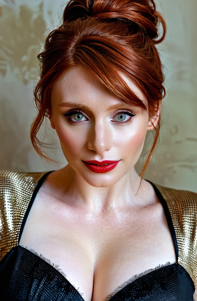 picture, best quality, a sexy 30yo beautiful JC<lora:JC:1.0>, long hair, looking at viewer, red hair, city at night background, black night dress, makeup, jewelry, pendant, realistic, 8k, hdr