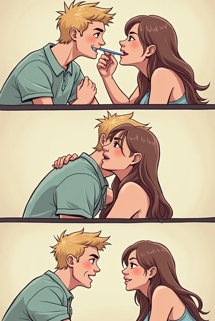 I am looking for an illustration of a STUDENT CHOKING in the following style:drawing style: Modern and vector, with smooth, clean lines, and vibrant colors. Cartoonish but realistic. Color: Using a palette of bright and contrasting colors that are pleasant and eye-catching. FORMAT: Illustrations arranged in a book or manual style. This illustration is intended for a guidance and training manual, so it must be clear, accessible and visually appealing."
