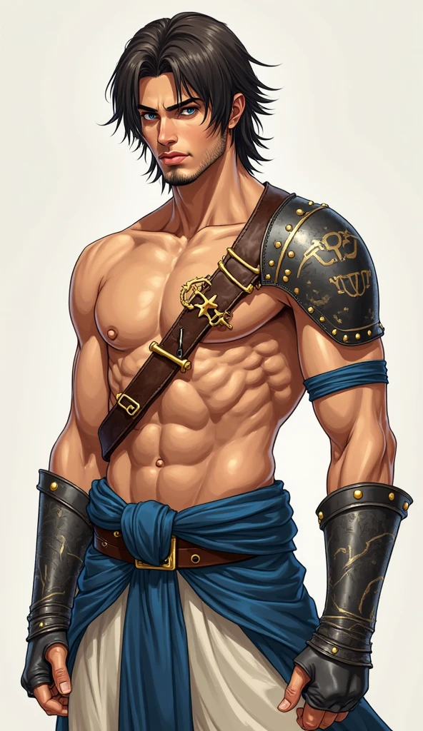 best quality, masterpiece, final fantasy 7 barret wallace, sexy, gay, homoerotic, best view, no watermark, no logo, no signature