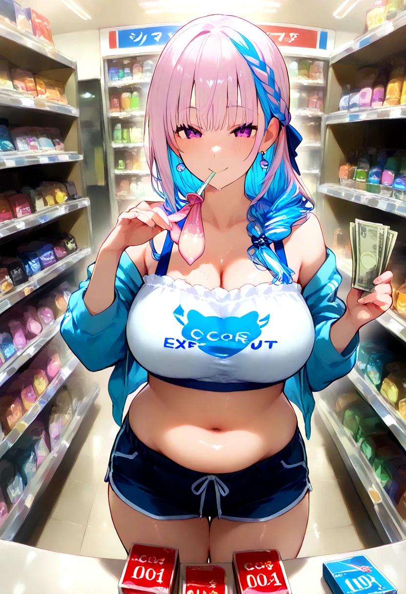 (arcade), (arcade cabinet), large breasts, wide hips, smile, looking at viewer, <lora:Arcade-10:0.6>