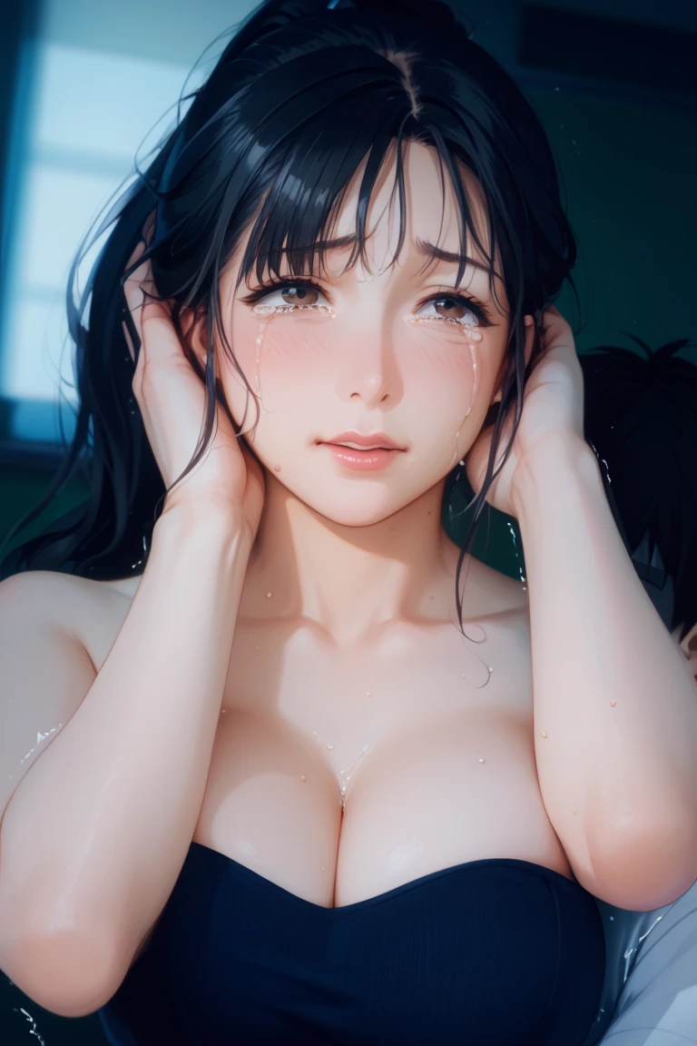 nahida (masterpiece), (best quality), (ultra detailed),(disheveled hair),(illustration), (1girl), beautifuldetailedeyes,delicate beautiful face,Floating,(high saturation),(colorful splashes),colorful bubble,(shining),focus on face, walking in a forest full of colorful mushrooms