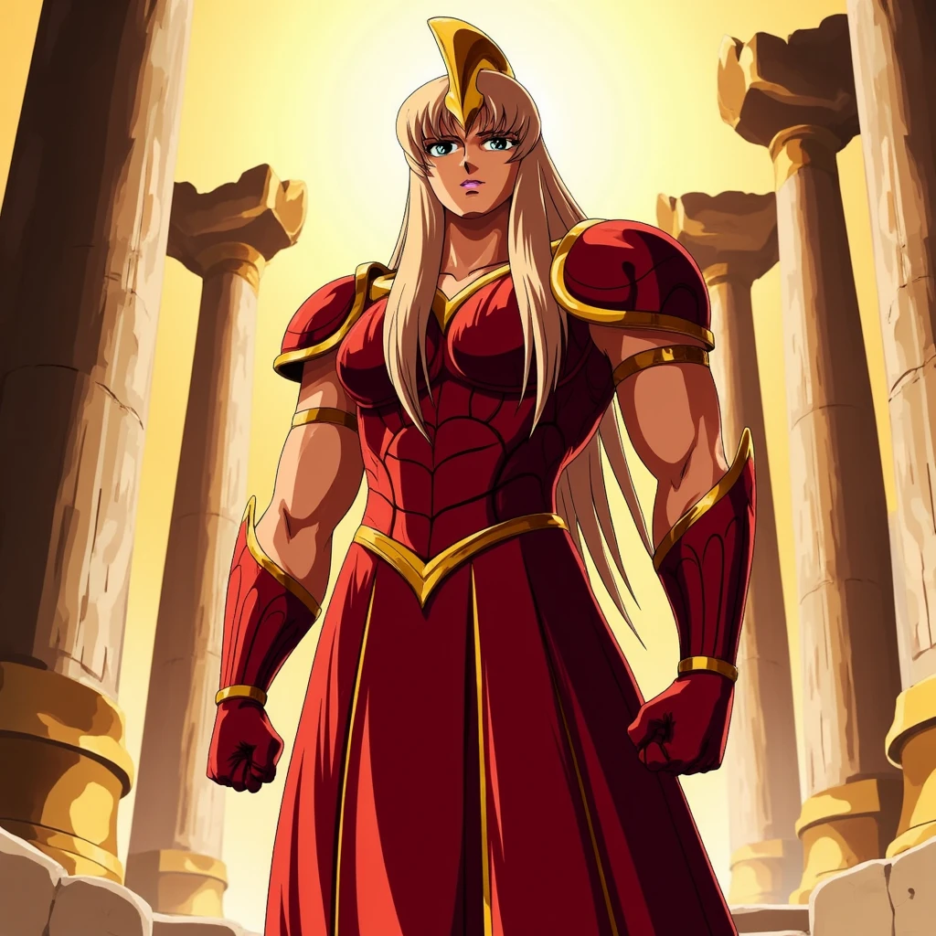 masterpiece, best quality, masterpiece, detailed face, detailed eyes, full body,  <lora:PiscesArmor:0.7>,  1girl, female armor, aquamarine gems, greek temple, (anime)