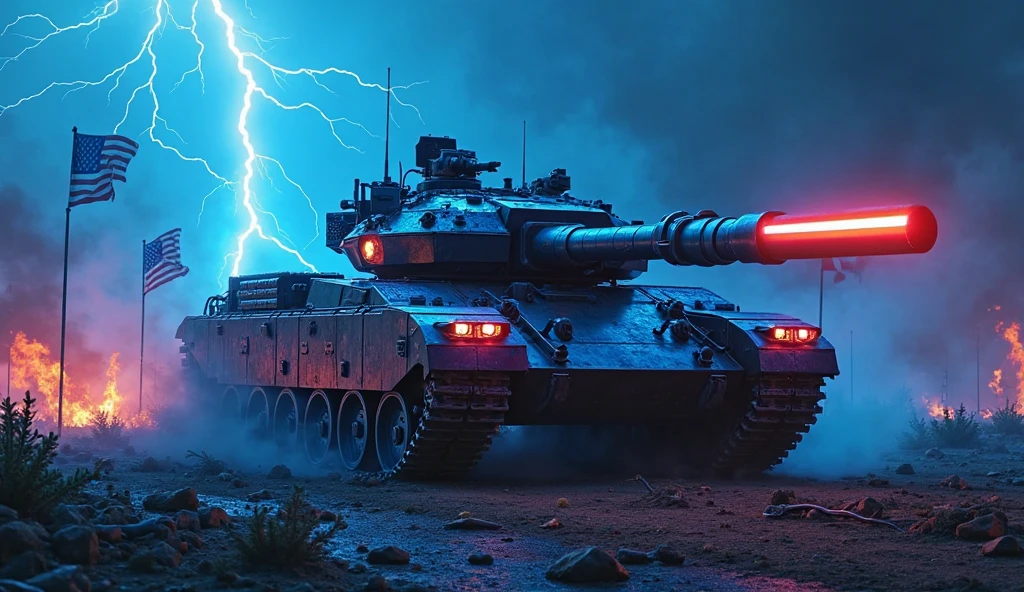analog gloomy (close up shot) photo of a convoy of (M1 Abrams tanks, <lora:m14br4m5:1>), firing cannon, (in a rocky alien planet (at midnight)), soldiers on the turrets on top, ((heavy rain)), thunderstorm, (lightning), (horror movie), ((nighttime)), (midnight), High Detail, Sharp focus, ((photorealism)), ((realistic)), best quality, 8k, award winning, dramatic lighting, epic, cinematic, masterpiece, backlit, contrejour, rim light, ambient fog:1.3, dutch angle, depth of field, volumetric lights,
