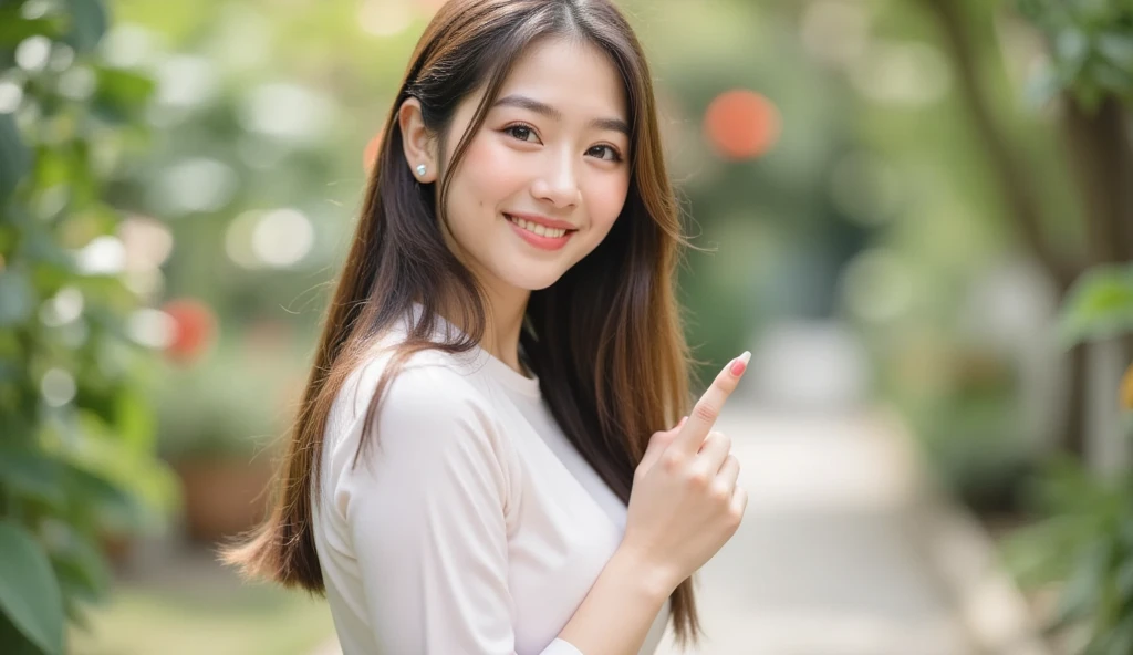 cute happy girl, wearing simple shirt, wearing casual cap, waving hand 