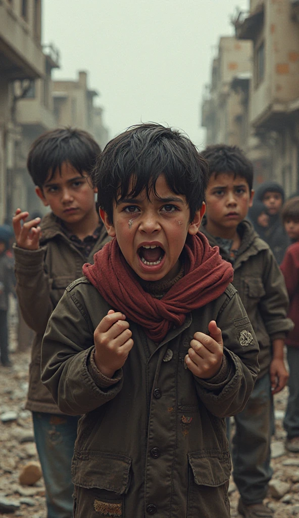 Gaza kids crying for help