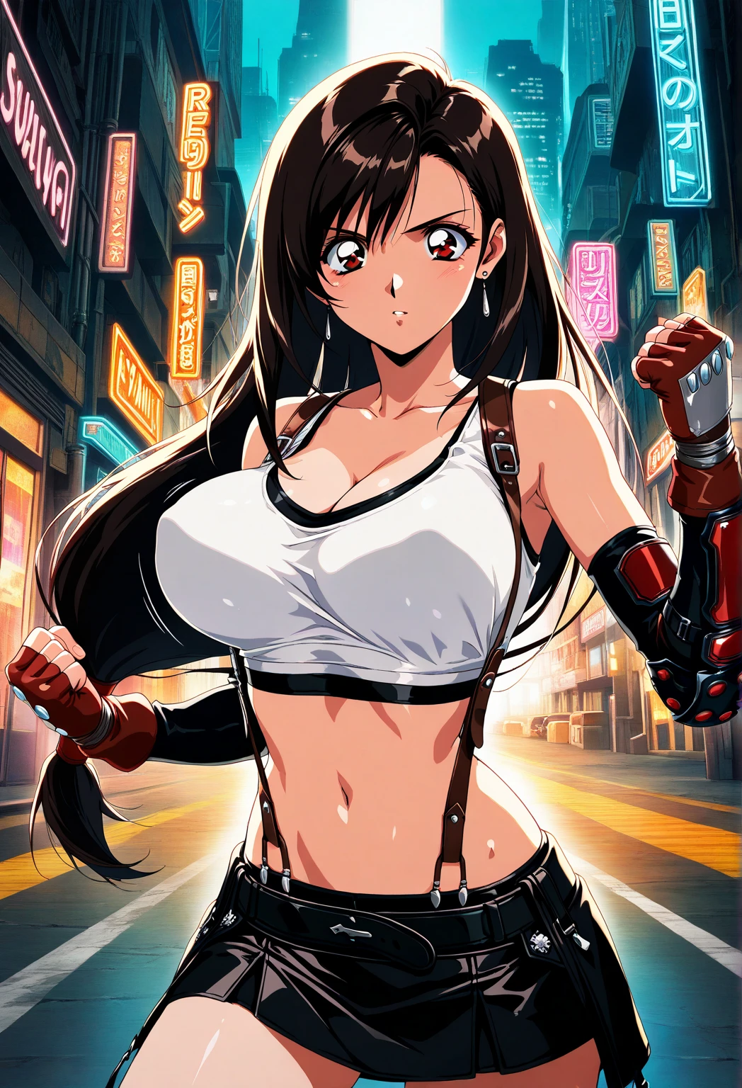 thick outlines, comics, photorealistic, 1girl, solo, Cowboy shot, dynamic pose, <lora:yaoyorozu_momo:0.9>, momo mha, yaoyorozu momo, long hair, red leotard, belt, high ponytail, hair pulled back, outdoors, urban area, detailed background, detailed face, detailed eyes, <lora:add_detail:0.7>